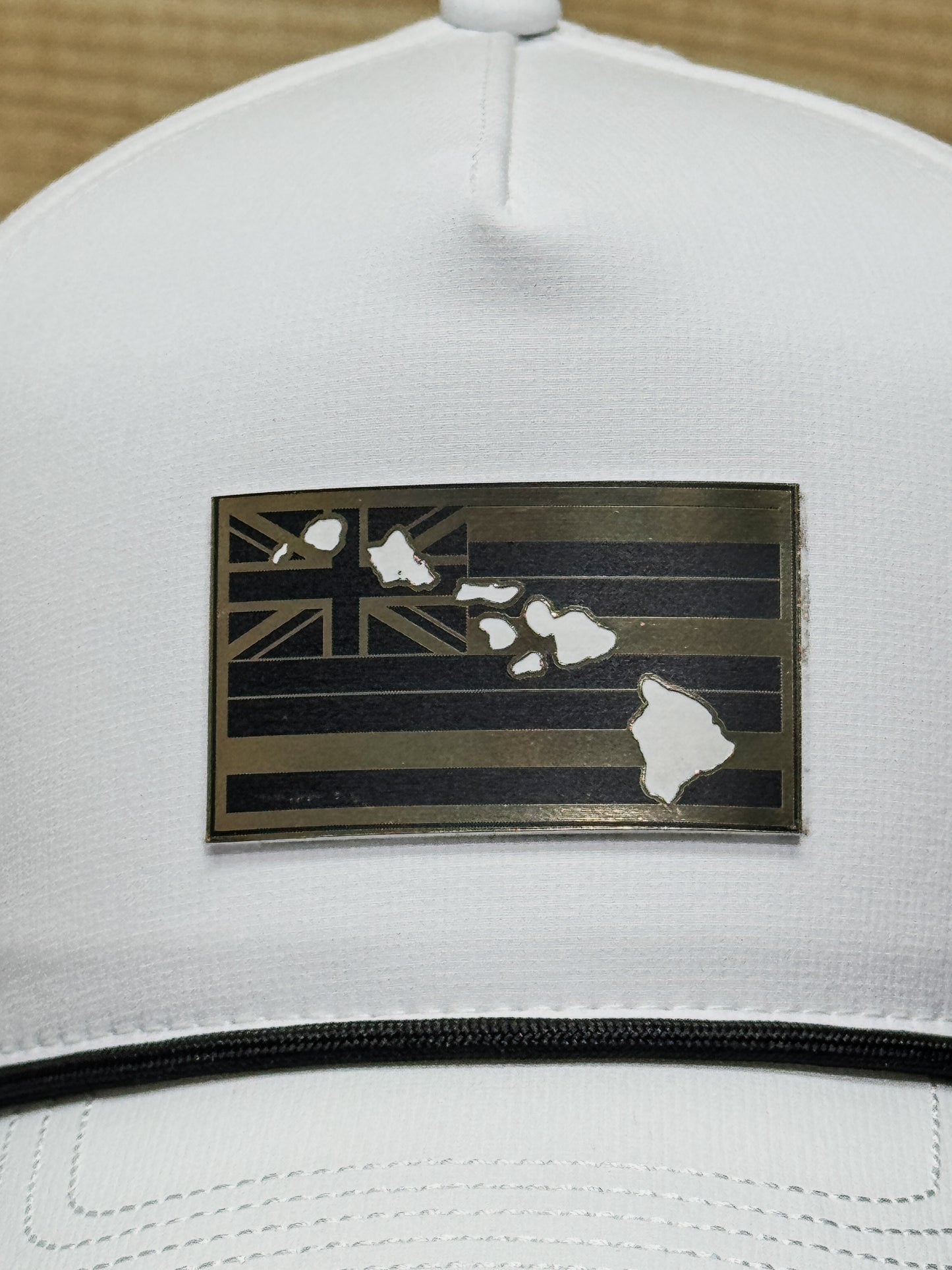 HAWAIIAN FLAG WITH ISLANDS ACRYLIC PATCH
