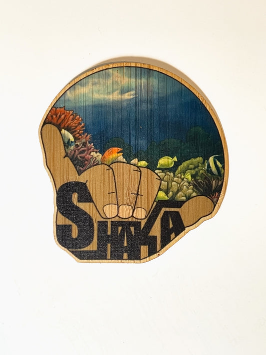 CORAL REEF BAMBOO STICKER