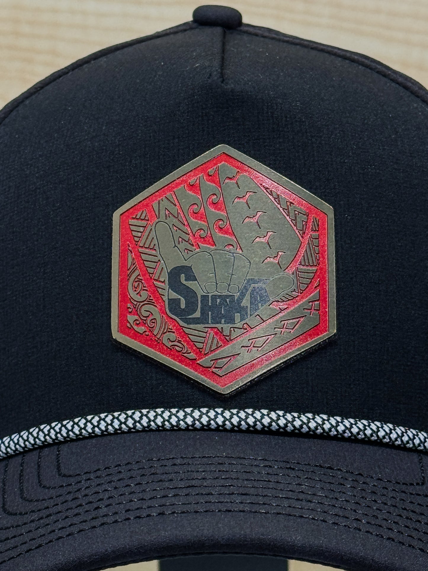 SHAKA TRIBAL HEX ACRYLIC PATCH