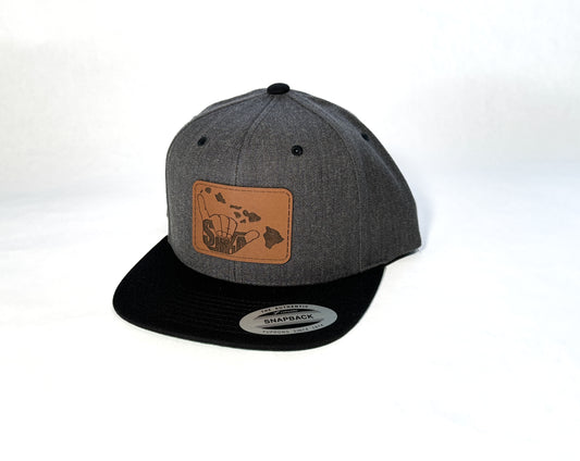 ISLAND SHAKA LEATHER PATCH SNAPBACK